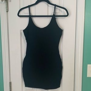 Black slip dress